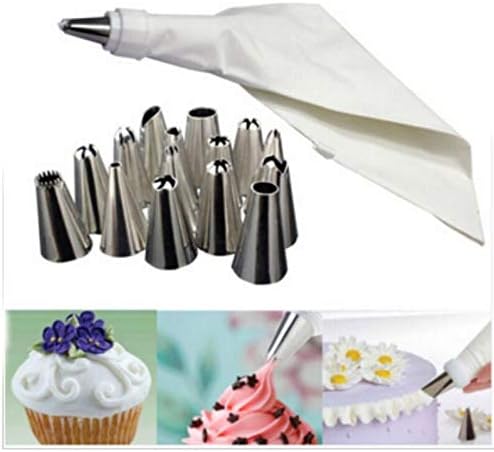 Decorating Tip Sets Icing Piping Cream Pastry Bag 16 Nozzle Set