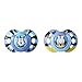Tommee Tippee Fun Style Pacifiers, Symmetrical Design, BPA-Free Silicone Binkies, 6-18m, 2 Count, Colors and Designs Vary