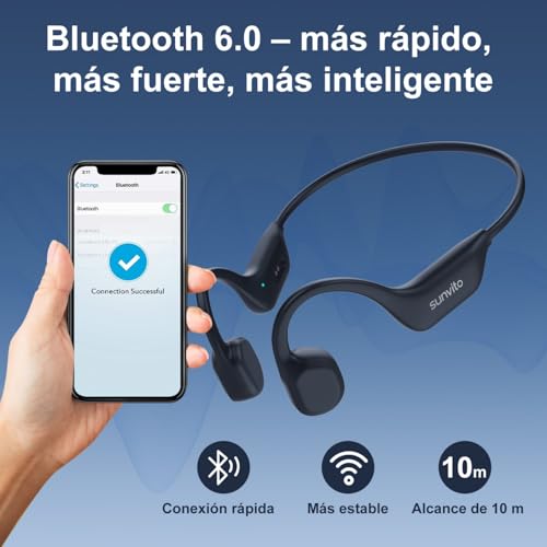 Auriculares, Auriculares Deportivos inalámbricos Bluetooth de Oreja Abierta, IPX6, Impermeables, Ligeros, con Auriculares para correrz Auriculares para Dormir
