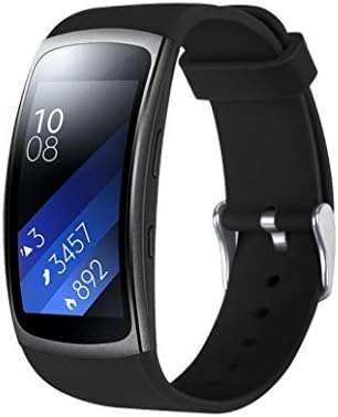 For Samsung Gear Fit 2 Pro Band,ColorfulDaily Soft Silicone Sports Strap Replacement Wristband For Samsung Gear Fit 2 Pro Fitness Watch (Black)