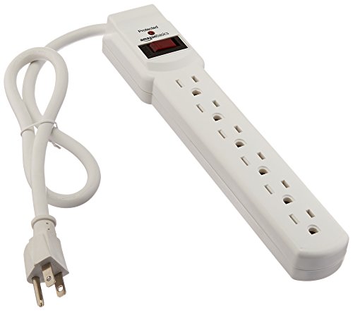 1 AmazonBasics+6+Outlet+Surge+Protector+2+Pack
