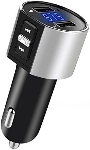 FM Transmitter, Bcway Bluetooth Radio Transmitter Receiver Adapter, Car Charger with Dual USB Ports 5V/2.4A&amp;1A + Hands-free Calling