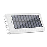 Solar charger Power Bank 24000mah Huge Capacity Portable Charger 3 Output Ports (2A+2A+1A) Backup Battery Pack For iPhone iPad Samsung HTC Cellphones Tablet And More