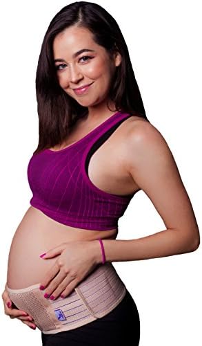 F.A.D. Maternity Belt, Breathable Maternity Support Band for Active Women, Back Support During Pregnancy, Color Nude (Beige)