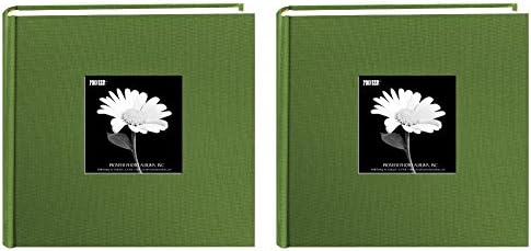 Pioneer 200 Pocket Fabric Frame Cover Photo Album Herbal Green (Two Packs)