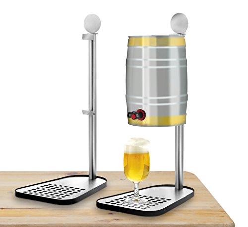 Clauss-CL-60000-00-Bierfasshalter-fr-Standard-5-L-Fsser-Edelstahl-Fu-Stahl-schwarz-lackiert