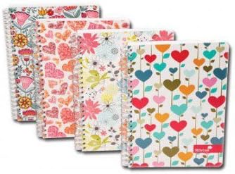 2 x A5 Twin Wire Marlene West Notebook Assorted Colours & Pen