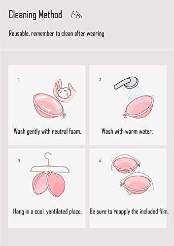 VFanxi Adhesive Bra Strapless Sticky Invisible Push Up Silicone Bra for Backless Dress, 1x Thick, A Pink