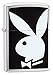 Zippo Playboy Bunny Pocket Lighter, Brushed Chrome