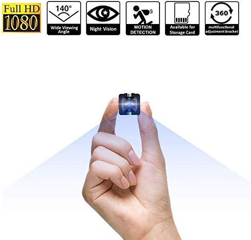SYOOY Hidden Camera, Mini Wireless Camera for HD 1080P HD Small Portable Night Vision Indoor or Outdoor Surveillance, Home Office or Car Video Recorder