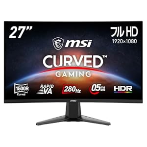 【Amazon.co.jp限定】MSI ゲーミングモニター MAG 276CXF 27インチ/湾曲/フルHD/RAPID VAパネル