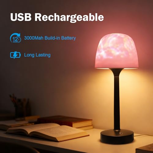 GUIGUZHJ Lámpara de ducha impermeable e inalámbrica, luz de ducha recargable con 16 efectos de onda de color, lámpara de baño con control táctil y mando a distancia, iluminación ambiental