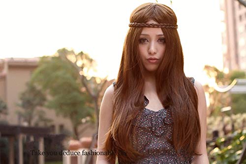 TEEMI-Long Wavy Curly Wig Synthetic Wig for Women Natural as Real Hair