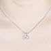 DovEggs Platinum Plated Silver 2ct H-I Color Cushion Cut Moissanite Solitaire Pendant Necklace With COMPLIMENTARY 18