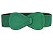 Allegra K Interlock 8-shaped Faux Leather Buckle Elastic Belt for Lady Green One Size