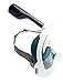 Seaview 180 Degree Panoramic Snorkel Mask- Full Face Design,Panoramic White / Teal,Small/Medium