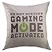 Mugod Decorative Throw Pillow Cover for Couch Sofa,Quote Humor Funny Gamer for Video Games Geek Gaming Black Mode Home Decor Pillow Case 18x18 Inch
