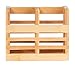 Home Intuition Bamboo Flatware and Utensil Organizer Caddy and Drying Rack