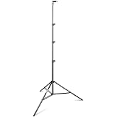 EMART 8.5FT Light Stand with Photography Reflector Holder Disc Clip | Tripod Stand with Durable Plastic Clamp for Backdrop, Green Screen, Reflector Photography, Studio Portrait, Video Recording