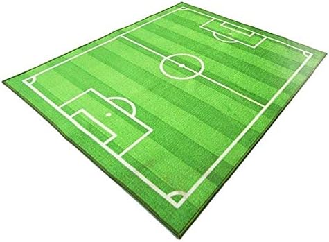 Erduo Football Soccer Field Carpet Children Crawling Play Mat Soft Pad Baby Kids Blanket Carpet Rug Living Room Bedroom Indoor - Green 1000 * 1300mm