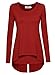 DJT Womens Faux Twinset Layered Irregular Hem Tunic Shirt