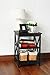 RAAMZO Black Finish Wooden X-Design Chair Side End Table with 3-tier Shelf
