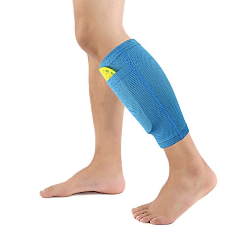 image for QEES Soccer Shin Guard Socks Classic Shin Guard Sleeves, Compression C