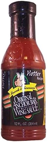 Frank &amp; Teressa's Original Anchor Bar Buffalo Wing Sauce Hotter Recipe 12oz