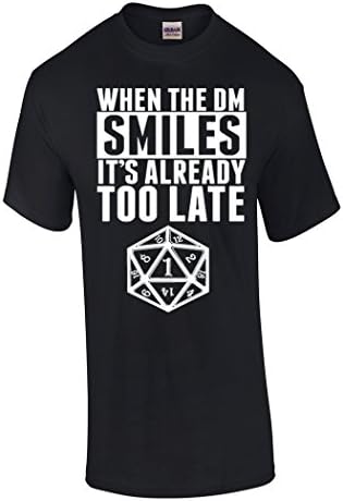 Zoobie Apparel Men's When The DM Smiles It's Already Too Late Unisex T-shirt (Black-Medium)