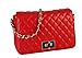 Rimen & Co Quilted Jumbo Classic Single Flap Cross Body Messenger Shoulder Purse Bag Women Woman Ladies Small Handbag Accented Metal Laced Chain Strap XH-2688 (White)