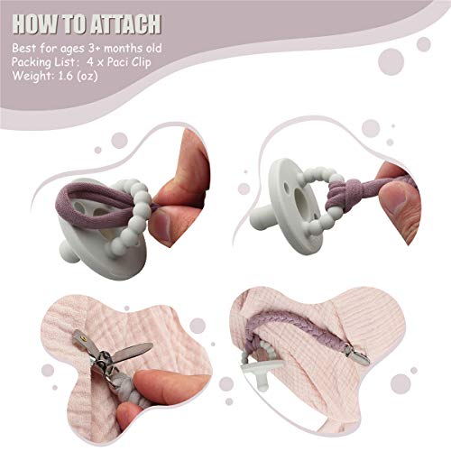 Baby Pacifier Holder for Boys and Girls, Teething Straps Unisex Design, Smoother Clip 100% Handmade Braided, Easy to Use… - Image 5