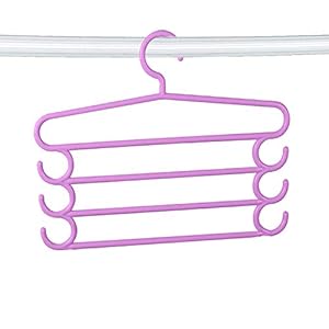Kitchen4U 4 Layer Plastic Hangers, 1-Piece, Colour May Vary Colour