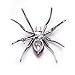 Pink Dazzling Spider Clip Pin Brooch w/ Rhinestone