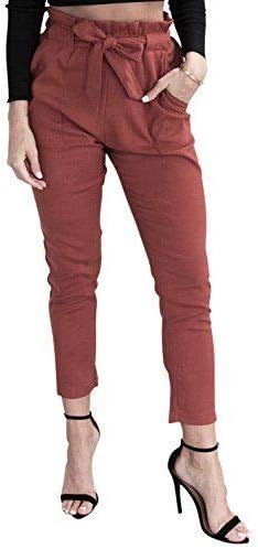 ICW Women's Belt Pants (Imported Fabric Made in Bangkok) Free Size Best FIT to 28 to 34 INCH
