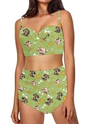 Howilath Women Cartoon Dachshund Corgi Dog Print