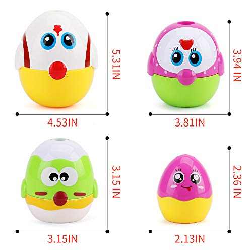 Amy & Benton Chicken Eggs Stacking Toy for 1 2 3 Year Old Nesting Toys for Baby and Toddlers Birthday Gift