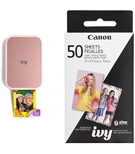 Amazon.com : Canon IVY 2 Mini Photo Printer, Print from Compatible