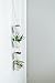 Nellam Ceramic Hanging Succulent Planter - Modern Wall Decor White Vase with Rope Hanger - 4 Piece Set Decorative Pots for Indoor Plants, Cactus, & Flower - for Home, Bedroom & Kitchen