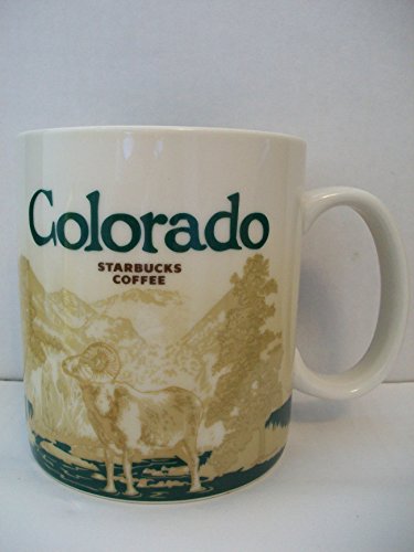 Starbucks Colorado Global Icon Coffee Mug Bighorn Sheep Snow Ski Mountains 16oz