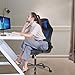 Racing Style Leather Gaming Chair,Ergonomic Swivel Rolling Chair Computer Office Chair(Blue)