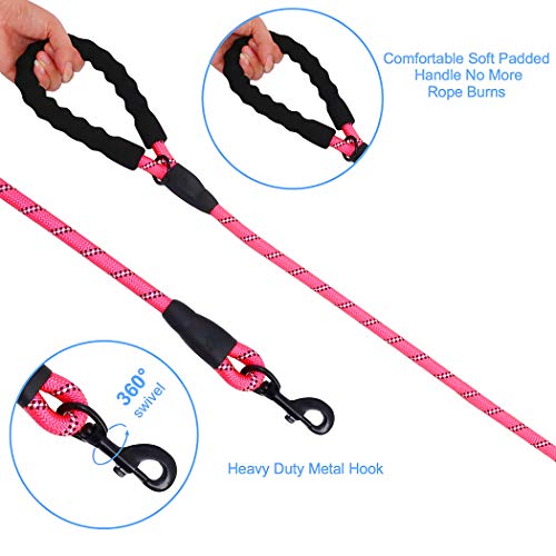 BARKBAY Dog leashes for Large Dogs Rope Leash Heavy Duty Dog Leash with