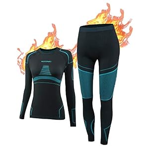 NOOYME Thermal Base Layer Women, Ski Base Layers Women, Ladies Thermal Clothing & Leggings Quick Dry Thermal Underlayer…