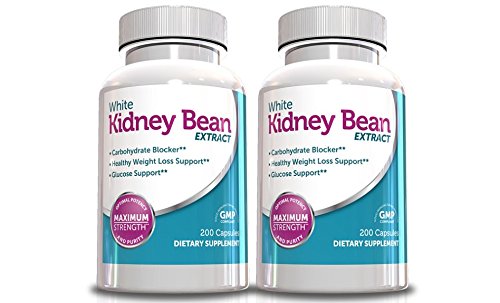 Pure White Kidney Bean Extract for Weight Loss-1000mg Per Serving, 200 Capsules, 90 Day Supply, (Pack of 2), Carb Blocker Supplement Pure White Kidney Bean Extract for Weight Loss-1000mg Per Serving, 200 Capsules, 90 Day Supply, (Pack of 2), Carb Blocker Supplement