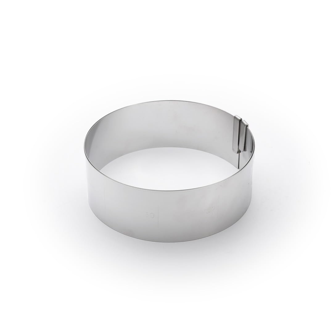 DE BUYER 3040.02 Stainless Steel Extendable Circle Diameter 18 to 36 cm Height 6.5 cm