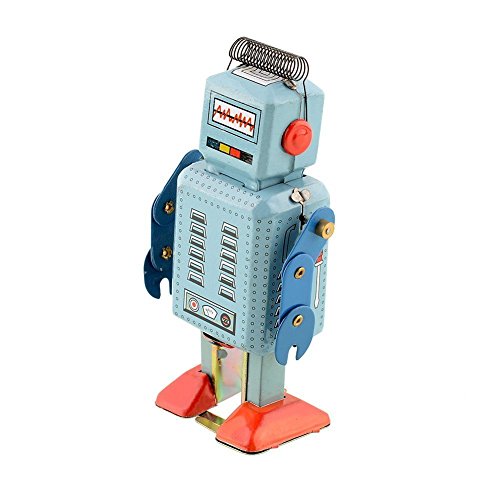 Actopus Vintage Style Windup Toys Robot Metal Tin Clockwork Spring for Novalty Xmas Gift