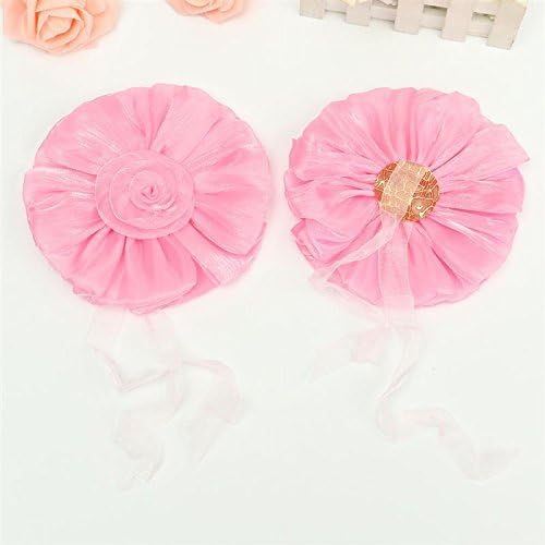 Pink Color 1 Pair Colorful Holders Voile Net Curtain Panels Window Curtain Tieback Rose Flower Tie Backs Holdbacks Drape