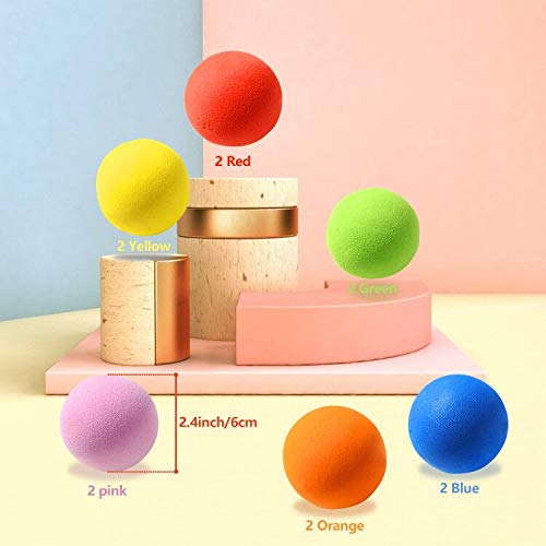 oazoxcx 12 Pieces Soft Foam Balls Lightweight Mini Play Balls for Safe Indoor Toys Fun Vibrant Assorted Colors Orbs Unique Birthday Party Favors for Boys and Girls