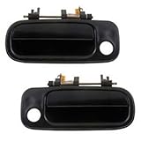 1992-1996 Toyota Camry Front Outside Outer Exterior Black Door Handle Pair Set Left Driver AND Right Passenger Side (1992 92 1993 93 1994 94 1995 95 1996 96)
