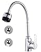 ELLO&ALLO Single Handle Pull-Down Sprayer Kitchen Sink Faucet with One Hole Mixer Tap, 360 Available and High-Arch Spout,Polished Chrome
