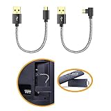Oneme USB Power Cord for Fire Stick Power up Your Fire Stick Form Your TV's USB Port, USB Cable for Fire Stick, Chromecast, Roku Stick, 2 Pack 8 Inch (1 Straight 1 Angle)